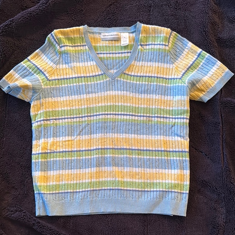 Alfred Dunner Short Sleeve,‎ sweater and pastel colors